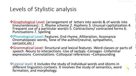 😱 Stylistic Analysis Definition The Four Levels Of Stylistic Analysis 2022 10 17