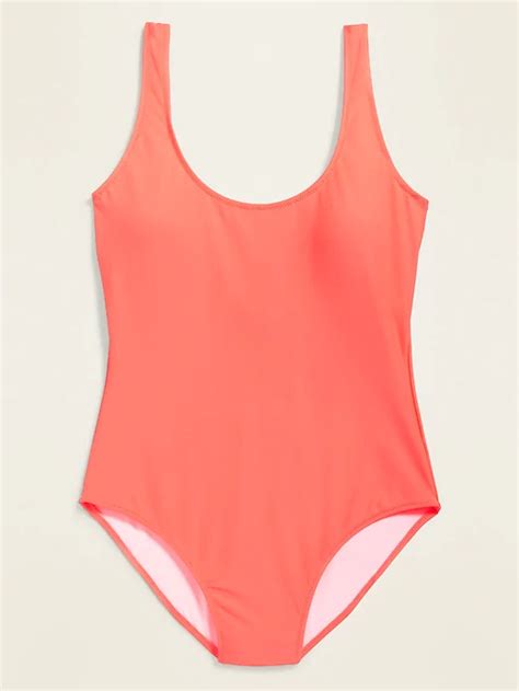 Scoop Neck One Piece Swimsuit For Women Old Navy Swimsuits One