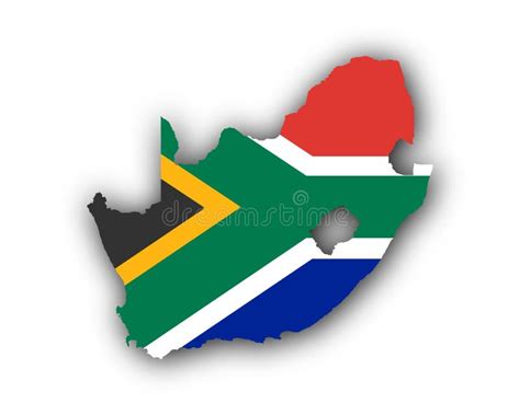 Map And Flag Of South Africa Stock Vector Illustration Of Nation