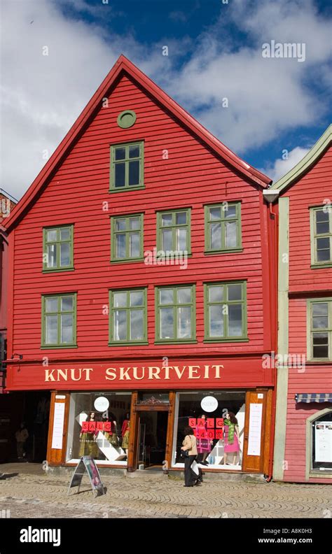 Knut Skurtveit Womens Clothing Shop On Bryggen Bergen Norway Stock