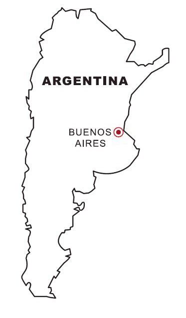 Colorea Tus Dibujos Mapa De Argentina Para Colorear