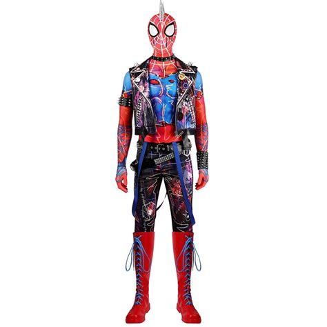 2023 spider punk bodysuit spiderman hobart brown cosplay suit with spi becostume