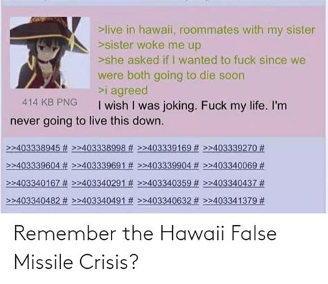Remember The Hawaii False Missile Crisis Hawaii Meme On Meme