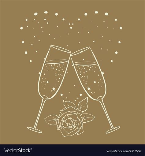 Champagne Royalty Free Vector Image Vectorstock
