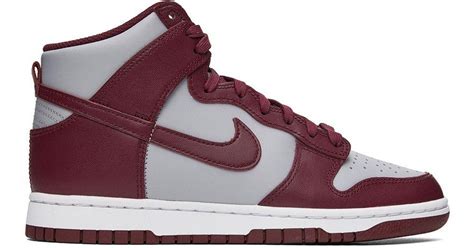 Nike Burgundy And Gray Dunk High Retro High Sneakers For Men Lyst