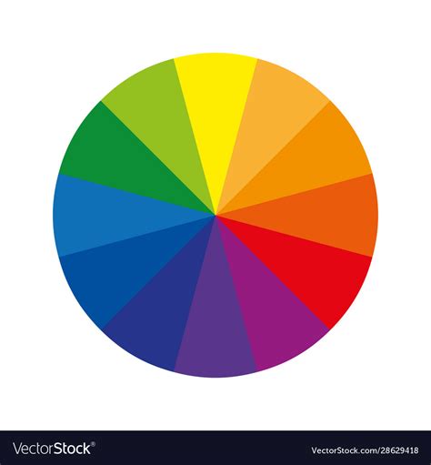 Color Wheel Or Circle With Twelve Colors Vector Image