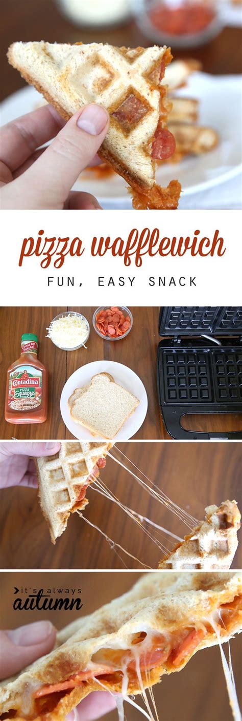 My Kids Would Love This Make Pizza In The Waffle Iron With Sandwich
