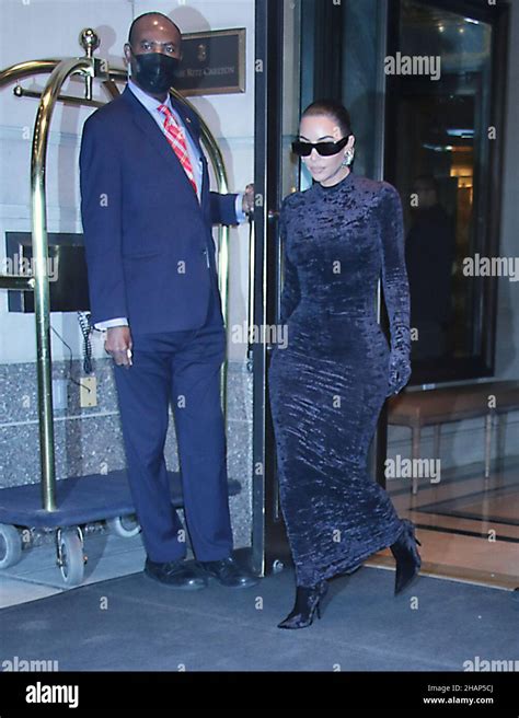 New York Ny 20211103 Kim Kardashian Rocks Tight Velvet Dress At Zero Bond Pictured Kim