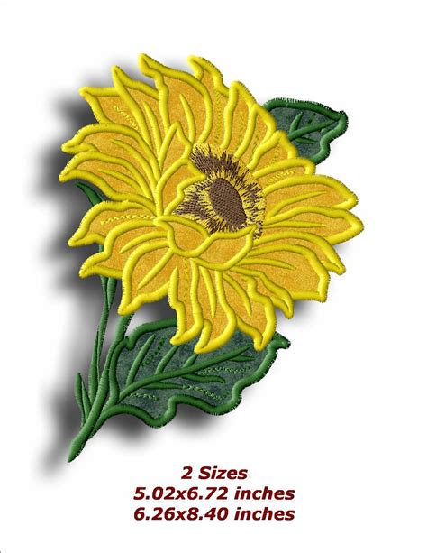 Sunflower Appliques Machine Embroidery Designs By Sew Swell