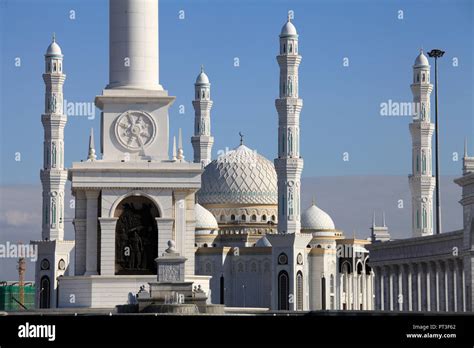 Kazakhstan Astana Kazakh Yeli Monument Hazrat Sultan Mosque
