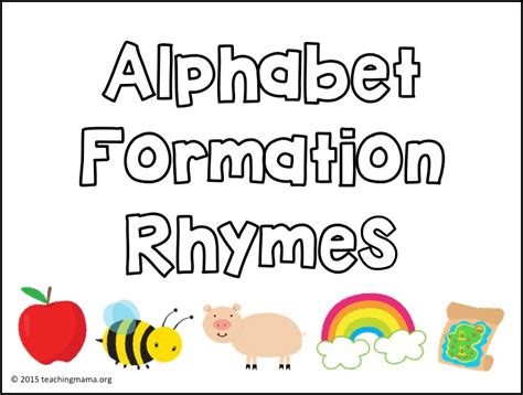 alphabet formation rhymes