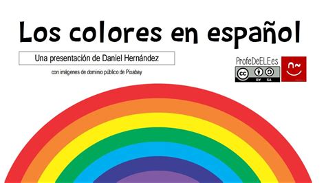 Vocabulalrio De Los Colores En Español Vocabulary Of Colors In