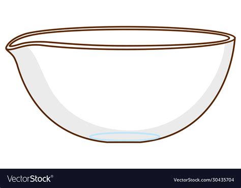Single Glass Bowl On White Background Royalty Free Vector