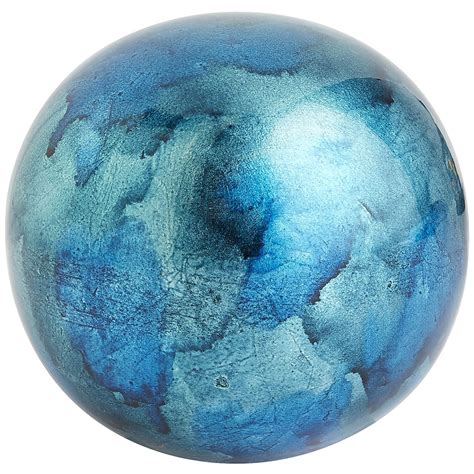 Foil Sphere Blue Decorative Spheres Glass Decor Spheres