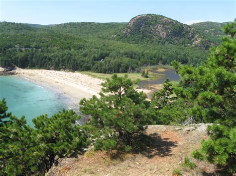 Sand Beach And The Beehive As Seen From Great Head In Acadia National
