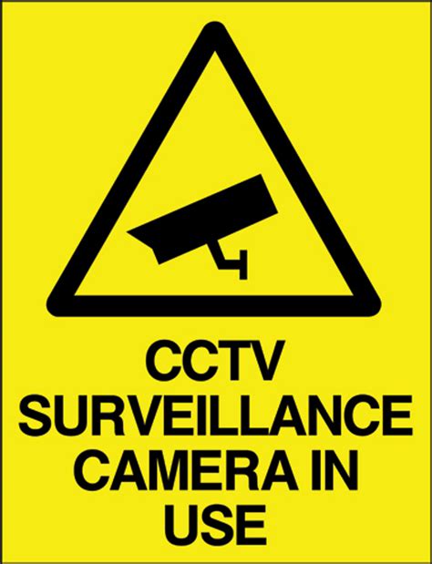 Cctv Surveillance Camera In Use Sign