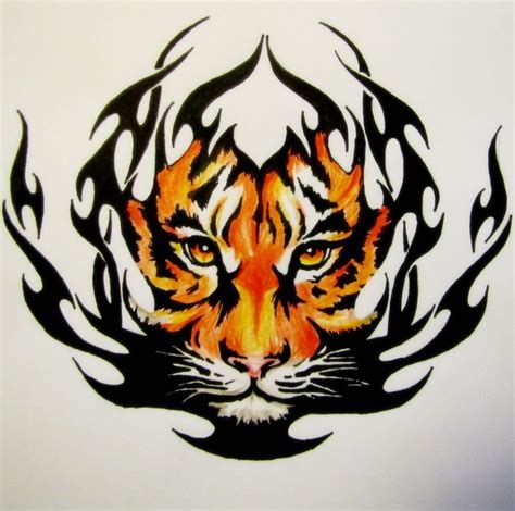 Tribal Tiger Drawing At Getdrawings Free Download