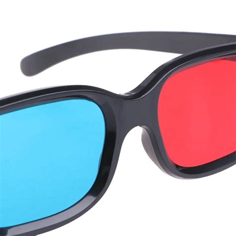 3d Glasses Universal Black Frame Red Blue Cyan Anaglyph 3d Glasses 0 2mm For Movie Game Dvd