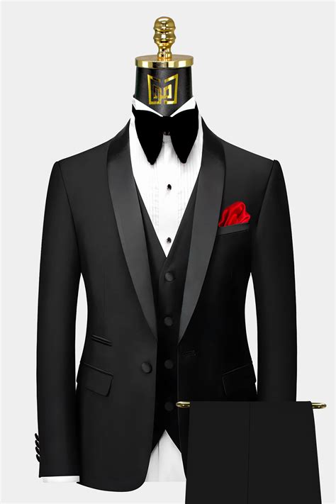 Black Tuxedo Suit 3 Piece Gentlemans Guru