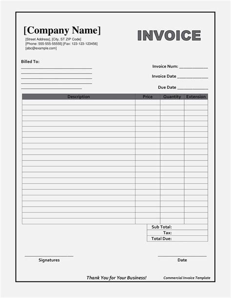 Free Sample Invoice Forms In Ms Excel Ms Word Pdf SexiezPix Web Porn