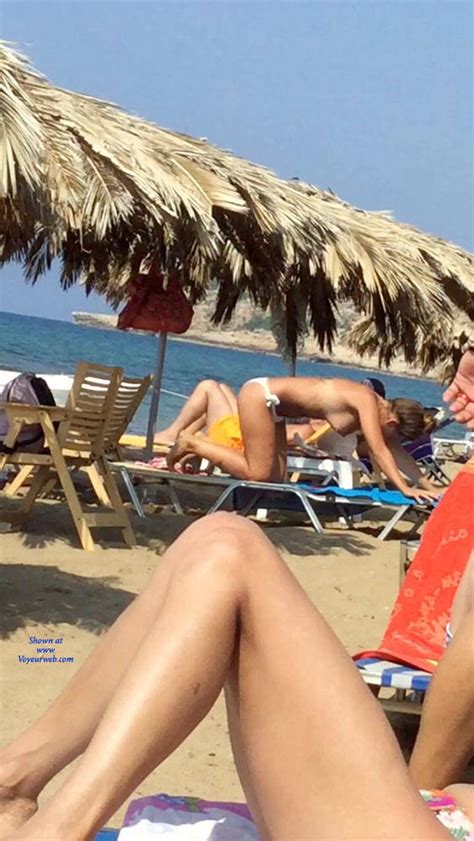 Busty Topless Girl On Greek Beach September 2017 Voyeur Web
