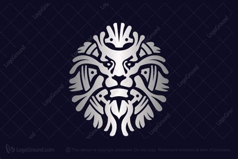 The King Of Beasts Is A Beautiful Lion Logo