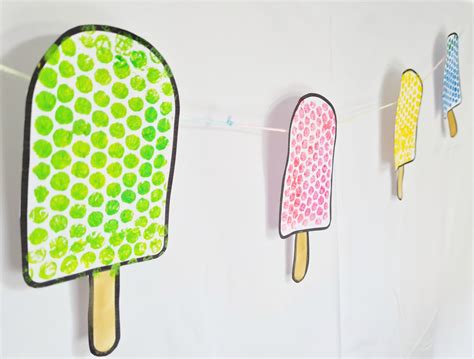 Free Printable Popsicle Template Diy Popsicle Garland