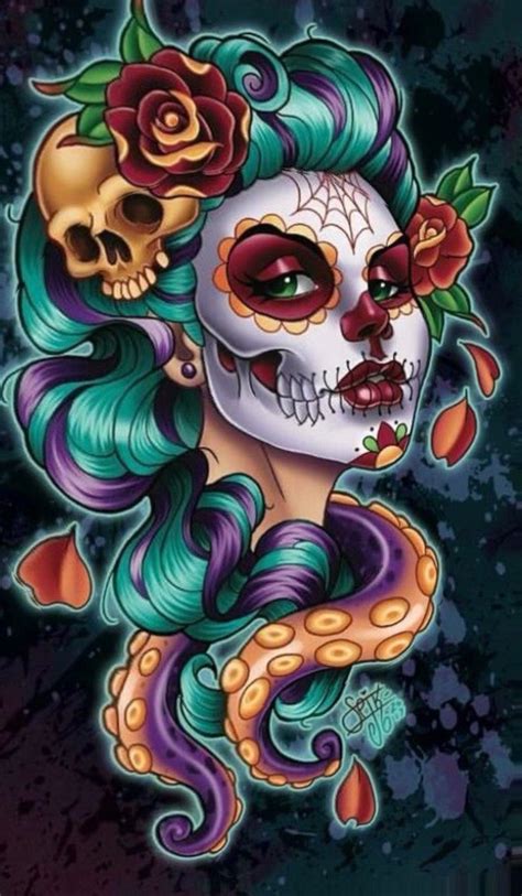 Pin De Angel En 3tatus3 En 2020 Arte De Calavera De Alfeñique