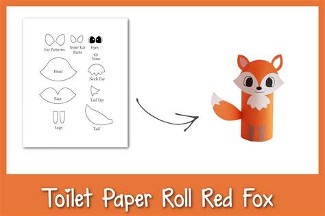 Toilet Paper Roll Red Fox Frosting And Glue Easy Desserts And Kid Crafts