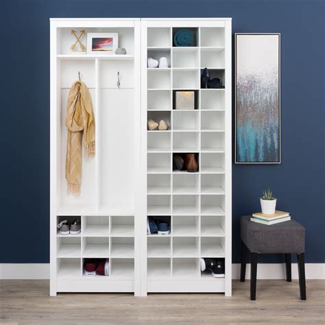 Gray oak 1 of 1. 36 Pair White Shoe Storage Rack by Prepac