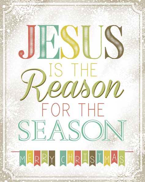 Jesus Is The Reason For The Season Free Christmas Printable Free