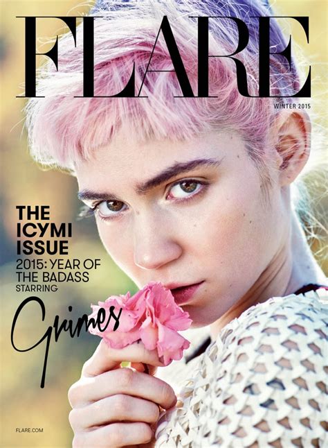 Grimes Pink Hair Flare Winter 2015 Shoot