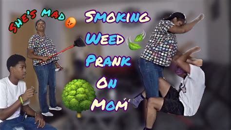 Smoking Weed With My Little Brother Prank On Mom She Pulled A Broom Out Youtube