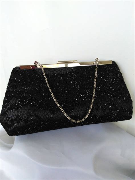 Black lace purse silver lace purse black and silver purse | Etsy | Wedding clutch purse, Silver 