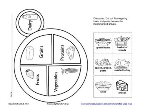 Print out bingo board and bingo food call sheet. Free Food Group Plate Printable | Thanksgiving, Plates and ...