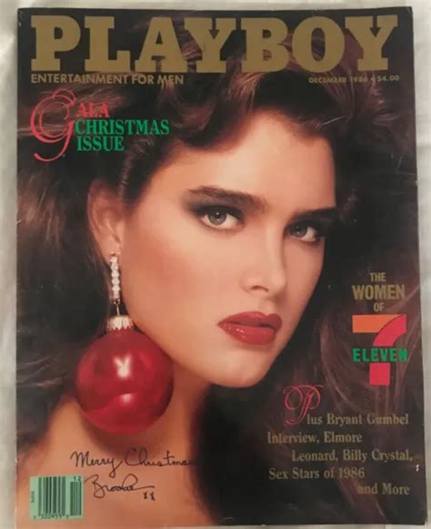 PLAYBOY MAGAZINE DECEMBER 1986 Gala Christmas Issue Brooke Shields