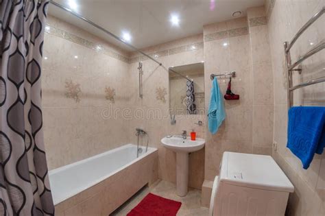 Russia Novosibirsk November 01 2017 Interior Room Apartment Bathroom Sink Editorial Photo