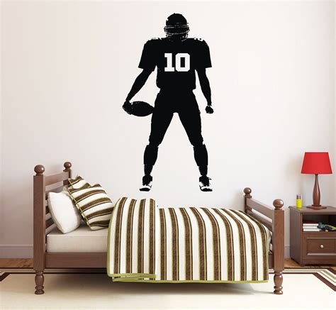Personalized Number American Football Wall Decal Football Etsy