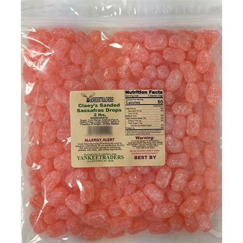 Claeys Sanded Sassafras Candy Drops 4 Lbs