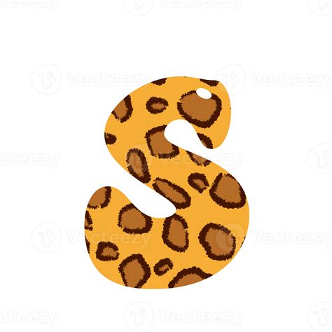Leopard Print Alphabets And Number 10884060 Png