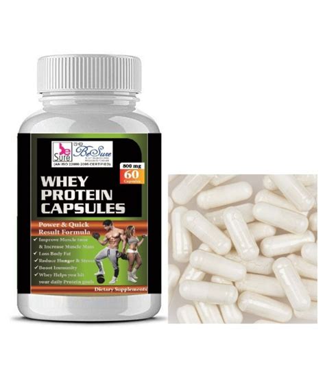 Besure 100 Whey Protein Capsules Gain Lean Muscle 800 Mg Buy Besure
