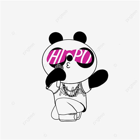 Cool Panda Clipart Transparent Png Hd Hip Hop Panda Cool Singing