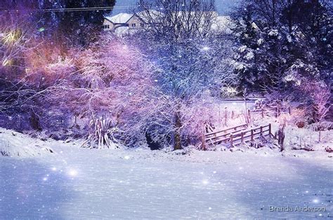 Magical Snow Scene By Brenda Anderson Redbubble