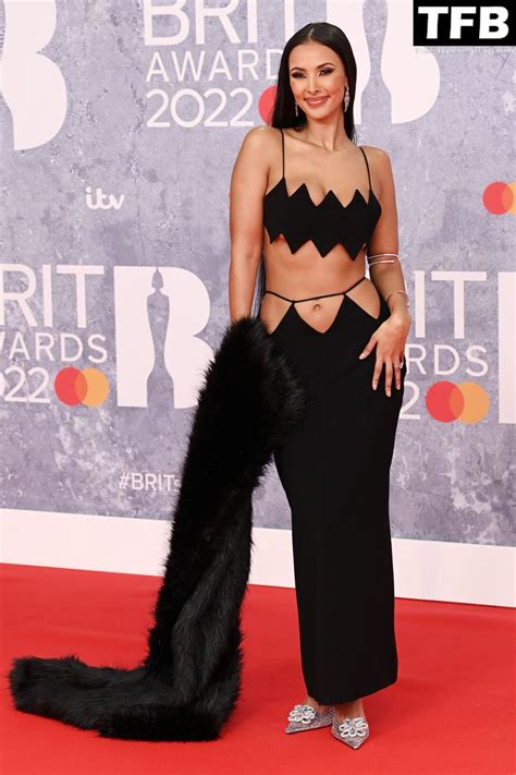 Maya Jama Flashes Her Boobs And Abs In A Very Skimpy Dress At The Brit
