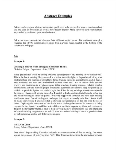 Examples Of Science Paper Abstract Free 6 Abstract Writing Examples
