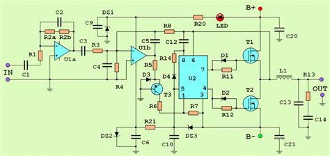 Amplificador Clase D De 20w A 300w Elettroamici Electronic Schematics Audio Amplifier