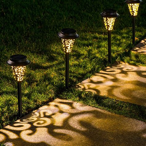 Outdoor Lighting 6 8 Pack Outdoor Solar Led Pathway Lights Walkway Garden Landscape Path