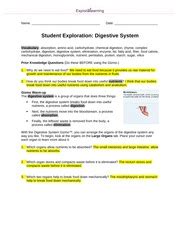 Alimentary tract of the human digestive system. Homework - DigestiveSystemSE - Name Bonnie Tang Date_October_18th 2013 Student Exploration ...