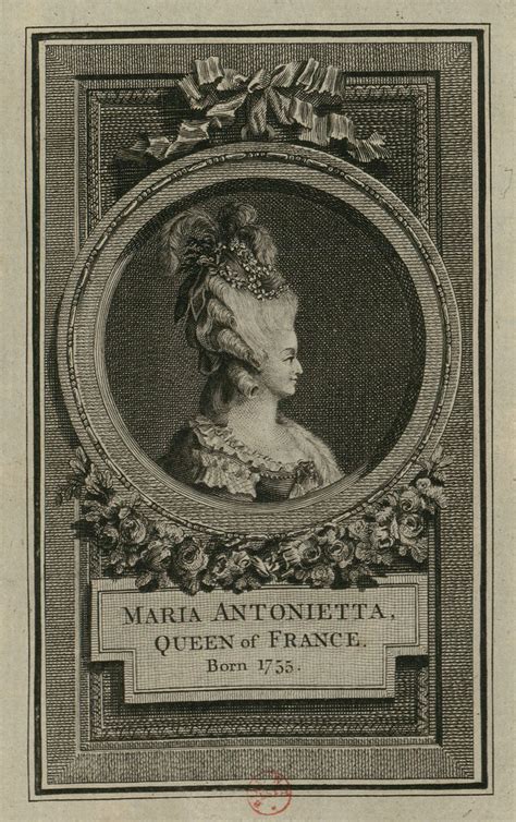 Engraved Portrait Of Marie Antoinette As Queen Of France In 2023