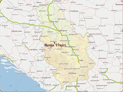 Banja Vrujci Mapa Srbije Superjoden